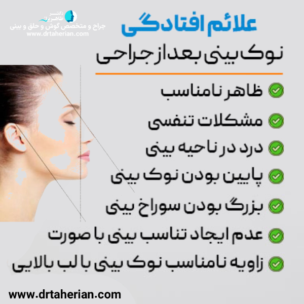 نشانه های افتادگی نوک بینی - دکتر محمد حسین طاهریان
